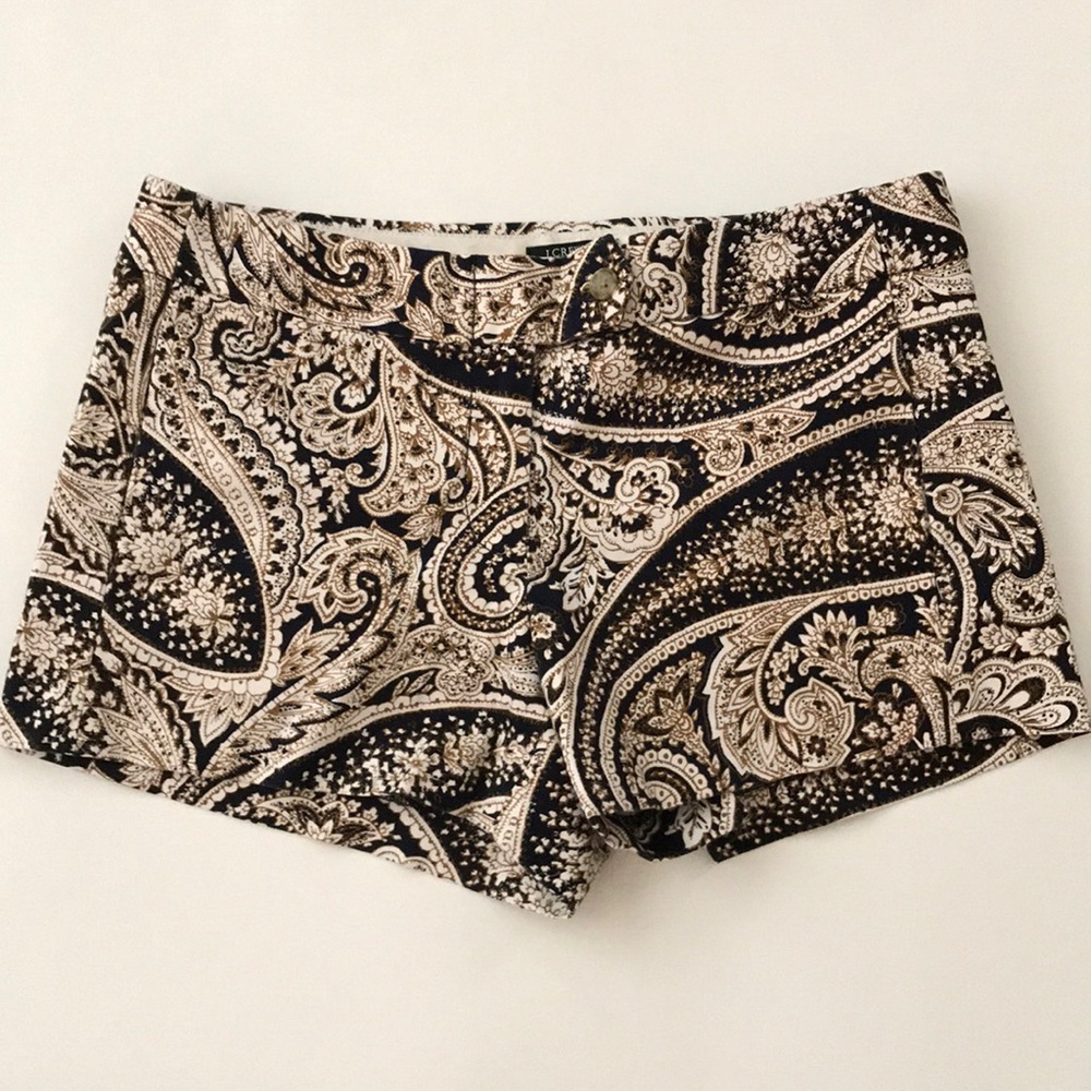 JCrew short 3 inch paisley print